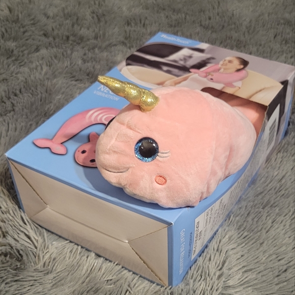 HealthTouch Neck Massaging Wrap Massager with vibration, Pink Unicorn - Picture 6 of 8